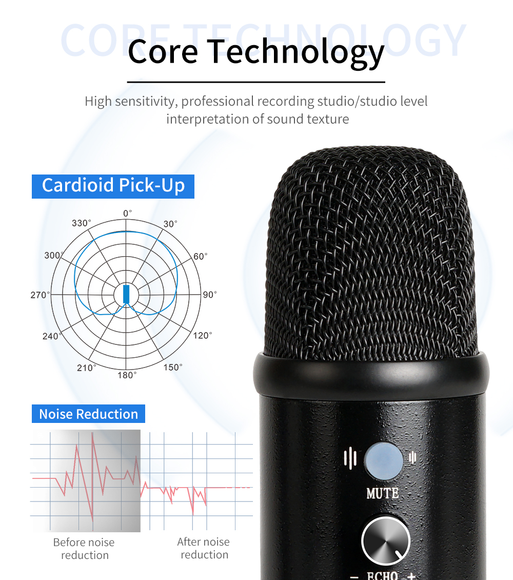 Professional USB Microphone Desktop Mic YR13