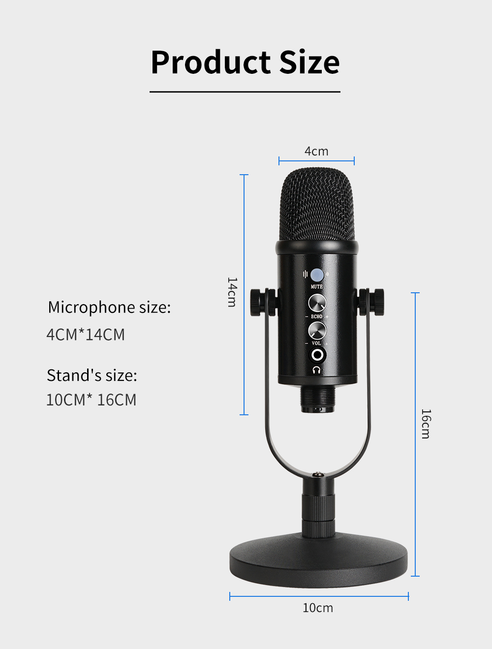 Professional USB Microphone Desktop Mic YR13