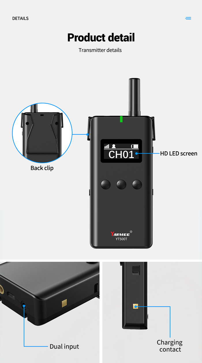 2.4G Wireless tour guide system ear hook receiver YT500