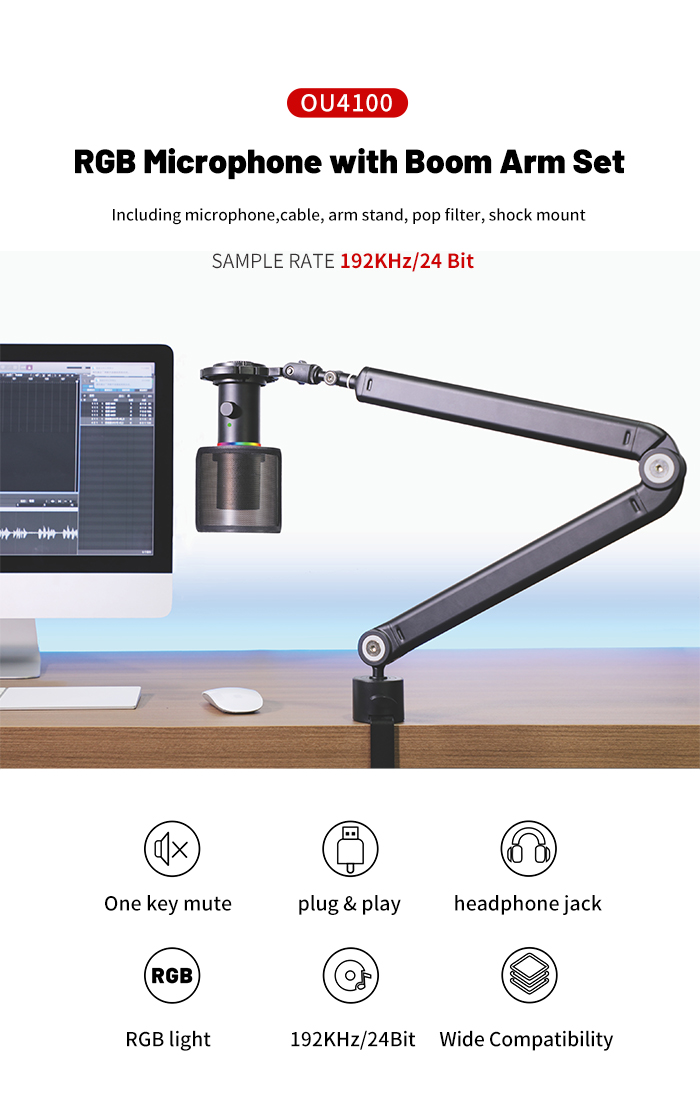 USB Microphone Desktop Computer Mic YR90