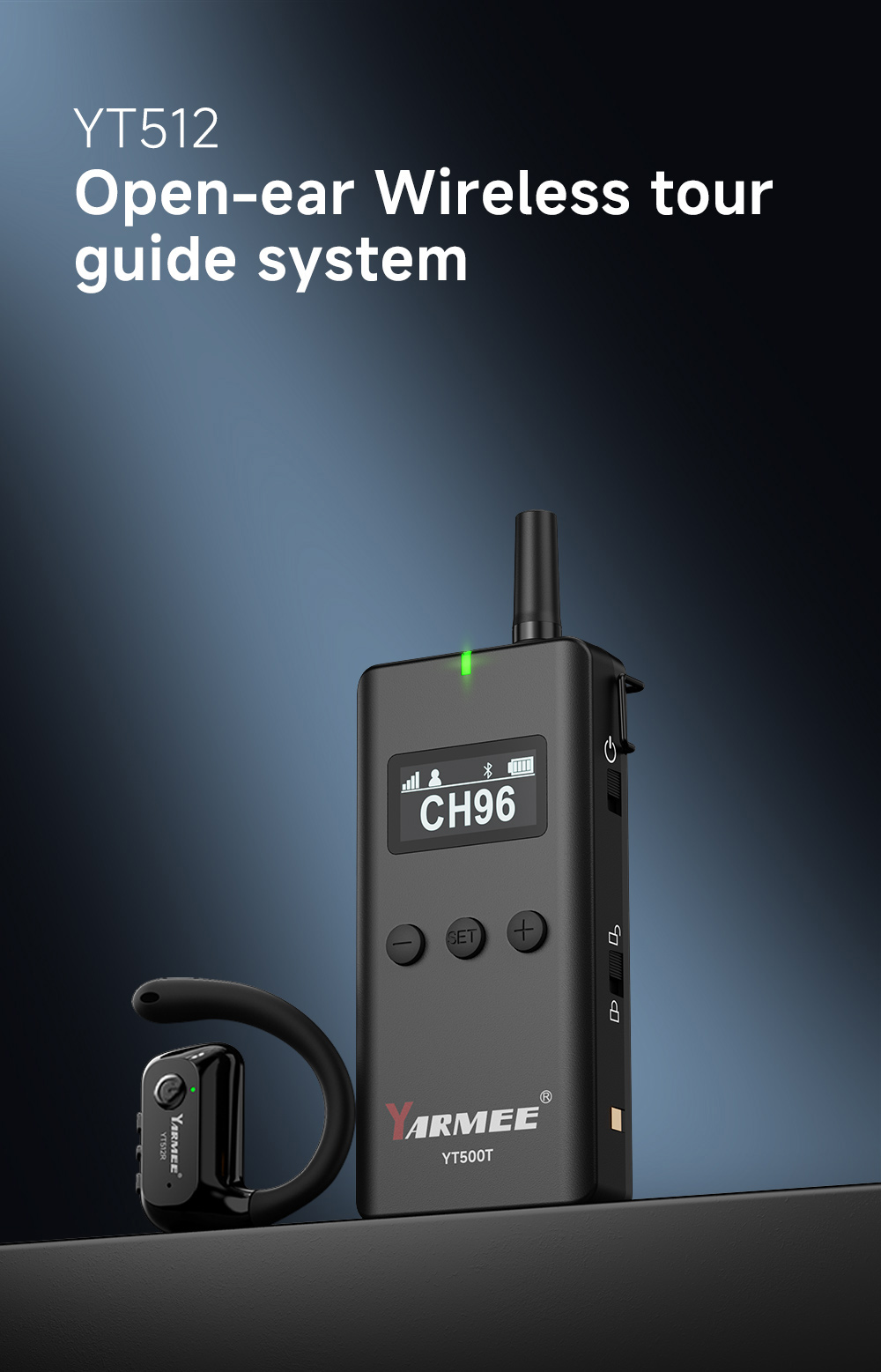 YARMEE New Tour Guide System Earhook Receiver 2.4G