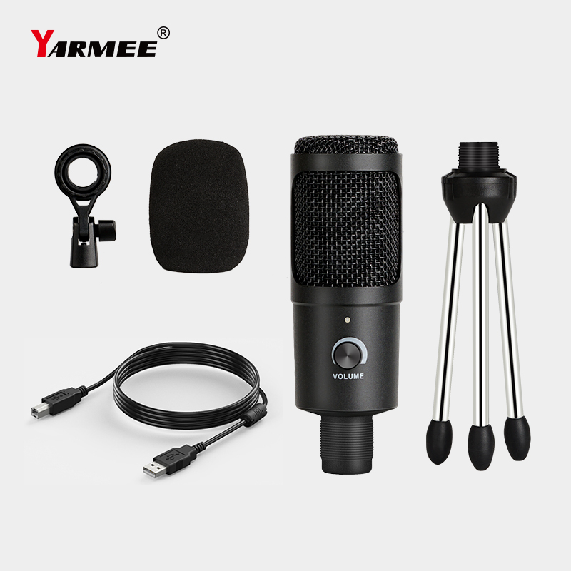 Studio Microphone for Computer Recording Condenser Mic with Stand for Gaming,Meeting,Singing,Online Chatting,Podcast Skype YouTube 
