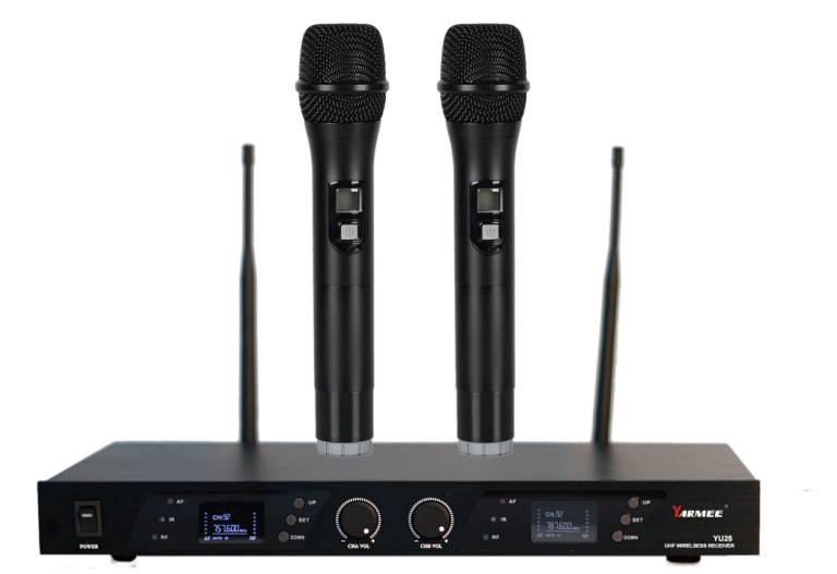 2 channels UHF wireless microphone YU25